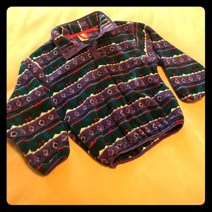 LL Bean Vintage Snap T Pullover Fleece Jacket